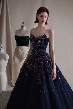 Navy Wedding Gown, Under The Stars Prom Dresses, Night Sky Prom Dress, Space Themed Prom Dress, Space Prom Dress, Under The Stars Prom Theme Dress, Starry Night Prom Dress, Navy Blue Wedding Dress, Navy And Gold Dress