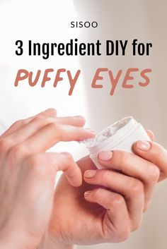 Diy Eye Cream Recipe, Puffy Eye Cream, Eye Cream Recipe, Puffy Eyes Remedy, Puffy Eye, Caudalie Beauty Elixir, Under Eye Puffiness