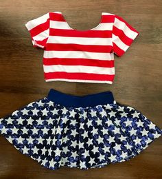 Girls 4th of July Independence Day Memorial Day skirt and crop | Etsy Cute Summer Party Crop Top, Cute Summer Crop Top For Parties, Cute Crop Top For Summer Parties, Summer Party Sets With Crop Top, Summer Party Crop Top Set, Beach Fitted Sequined Crop Top, Beach Sequin Fitted Crop Top, Sequined Fitted Crop Top For Beach, American Flag Dress