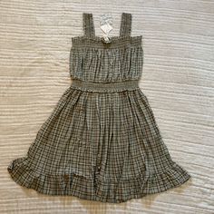 Nwt. Kate Quinn Women’s Winnie Tank Dress In London Plaid Print. Soft And Stretchy Bamboo. Size Small. Casual Smocked Dress For Garden Party, Summer Plaid Smocked Dress With Ruffles, Sundress Smocked Dress With Ruffle Hem For Daywear, Daywear Smocked Dress With Ruffle Hem And Straps, Casual Plaid Smocked Dress With Smocked Back, Sleeveless Smocked Dress With Ruffle Hem For Daywear, Daywear Sundress With Smocked Bodice And Ruffled Straps, Summer Smocked Dress With Ruffle Hem For Daywear, Casual Prairie Dress For Daywear