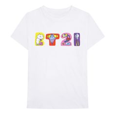 BTS BT21 Doodle Letters Unisex T-Shirt Bt21 Doodle, Doodle Letters, Letters Design, Bts Bt21, Doodle Lettering, High Quality T Shirts, Lettering Design, Workout Tee, Cotton Shorts