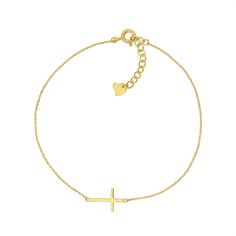 Enhance your style and elevate any ensemble with this Forever 14k Gold Polished Cross Bracelet. Click on this JEWELRY & WATCHES GUIDE to learn about fit, styles, materials and more! Enhance your style and elevate any ensemble with this Forever 14k Gold Polished Cross Bracelet. Click on this JEWELRY & WATCHES GUIDE to learn about fit, styles, materials and more! FEATURES Length: 7-in. Clasp: spring-ring Nickel free Metal: 14k gold Finish: polished Size: 8". Gender: female. Age Group: adult. Cross Bracelet, Gold Polish, Spring Rings, Chain Bracelet, Gold Finish, Your Style, Gender Female, Jewelry Watches, Age Group