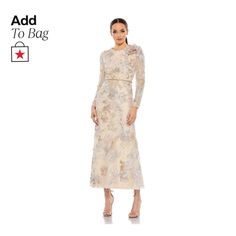 in stock Fall Wedding Embellished Evening Dress, Elegant Floral Embellished Midi Dress For Gala, Elegant Embellished Dresses For Events, Elegant Evening Dresses For Events, Elegant Long Sleeve Evening Dress With Floral Embroidery, Luxury Dresses For Events, Formal Hand Embellished Dresses, Embellished Long Sleeve Mother Of The Bride Cocktail Dress, Elegant Long Sleeve Hand Embellished Dresses