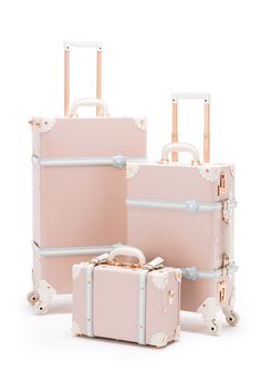 Cute Pink Suitcase, Pink Suitcase, Pink Everything, International Trip, Cute Luggage, 3 Piece Luggage Set, At The Airport, Everything Pink, Luggage Sets