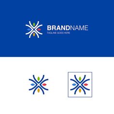 the logo for brand name is an abstract design with colorful shapes and colors on it