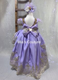 Can Be Customized To Your Liking . Please Feel Free To Contact Us Directly For Further Questions. Thank You ! - Hair Bow Included - Lavender Princess Dress With Ruffles, Princess Lavender Gown For Party, Princess Style Lavender Party Gown, Princess Style Lavender Gown For Party, Lavender Tulle Dress For Pageant, Lavender Tulle Dress For Pageants, Elegant Purple Princess Dress For Pageants, Elegant Purple Princess Dress For Pageant, Lavender Ruffle Princess Dress For Pageant