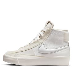 Leather upper Nubuck accents Foam tongue Vulcanized midsole Rubber outsole Hidden lacing system Color: Summit White/Phantom/Light Cream/White Style: DR2948-100 Nike Blazer Mid Victory, Nike Skateboarding, Nike Blazer Mid, Womens Air Jordans, Nike Blazers Mid, Exclusive Sneakers, Kids Gear, Jersey Pants, Blazer Mid