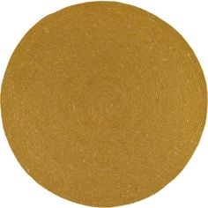 a round yellow placemat on a white background