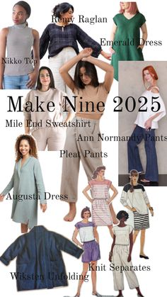 Sewing pattern capsule wardrobe for 2025