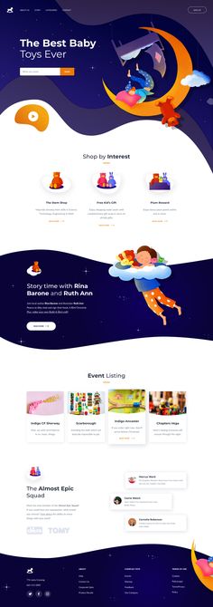 the website design for toys and baby products