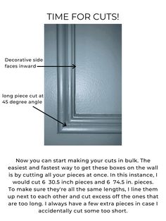 the instructions for how to paint an interior door