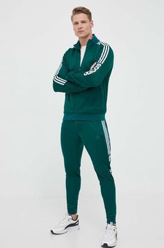 Men's Sportswear, Gym Pants, Track Suit, Mens Sportswear, Tapered Legs, Adidas Men, Stand Up, Mid Rise, Zip Pockets