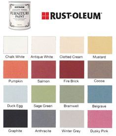 the color chart for rustoleum paint