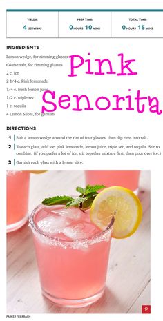 the pink lemonade cocktail is shown in this article