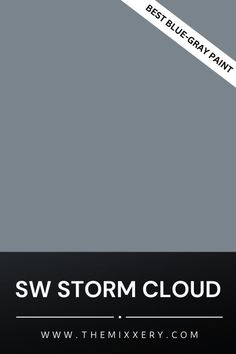 black and white business card with the text, best blue paint ssw storm cloud