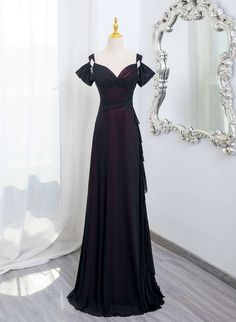 Black and Red Sweetheart Spandex Off Shoulder Evening Dress, A-line Pr – BeautyDressy Off Shoulder Prom Dress, Dress Black And Red, Short Sleeve Prom Dresses, Prom Dress Black, Off Shoulder Evening Dress, Tulle Sleeves, Evening Party Gowns, Red Evening Dress, Prom Dresses Vintage