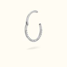 Jewelry Information: Material: 14k Gold Stone: Cubic Zirconia Designed For: Daith & Septum Ring Thickness: 16g (1.2mm) Ring Diameter: 5/16 (8mm) , 3/8 (10mm) White Gold Stackable Huggie Jewelry, Stackable White Gold Huggie Earrings, Diamond Huggie Rings Fine Jewelry, White Gold Diamond Huggie Rings, White Gold Round Brilliant Cut Piercings, White Gold Brilliant Cut Piercings, Silver Hoop Piercings In 14k Gold, White Gold Diamond Piercings, Round Shape, White Gold Diamond Round Piercings