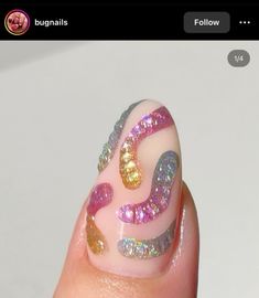 Nail Asthetic, Funny Nails, Gummy Worm, Nails Korean, Nail Design Glitter, Fire Nails, Funky Nails