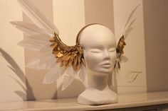 Valkyrie Headdress, Valkyrie Wings, Dm Resources, God Fashion, Christmas Offer, Fashion Boards, Feather Headdress, Turkey Feathers, Cosplay Diy