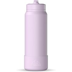 thermos water bottle in lila is shown on a white background