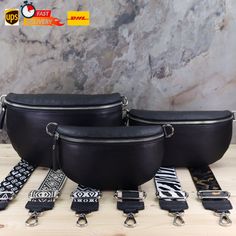 "Black Silver Zipper Women Shoulder Bag can be used as crossbody bag, belly crossbody bag, shopping bag, handbag, tote shoulder bag, daily bag, gift for girlfriend, makeup bag. It is a good gift idea for her. Shipping is free for orders of 2 or more within Germany.  You can find more products that may interest you at the following link. https://www.etsy.com/shop/BladeLeather?ref=shop_sugg_market STYLISH AND QUALITY: This lightweight crossbody bag is made of leather, soft, eco-friendly and easy to clean. It can be used as a small crossbody bag or a simple shoulder crossbody bag, very suitable for daily use. INTERNAL STRUCTURE: This shoulder bag has 1 top zipper compartment, and the top zipper compartment is smooth and easy to open and close. The interior is made of soft fabric. There is one Black Crossbody Chest Bag With Large Capacity, Black Large Capacity Crossbody Chest Bag, Large Capacity Black Crossbody Chest Bag, Black Crossbody Mobile Phone Belt Bag, Black Crossbody Belt Bag For Daily Use, Black Satchel Belt Bag For Mobile Phone, Black Belt Bag Mobile Phone Satchel, Black Mobile Phone Satchel Belt Bag, Black Crossbody Chest Bag With Detachable Strap