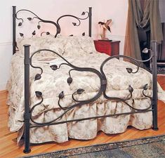 Eden Isle Iron Bed-Iron Accents Wrought Iron Headboard, Iron Headboard, Iron Beds, Wrought Iron Beds, Wrought Iron Bed, Full Headboard, Iron Accents, Iron Bed, King Headboard