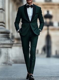 Purple Men's Wedding Suits 2 Piece Solid Colored Tailored Fit Double Breasted Six-buttons 2024 2024 - $95.99 Green Suit Men, Suit For Men Wedding, Cheap Suits, Green Suit, Prom Suits, Purple Guy, Grey Beige, Wedding Suits Men, Fitted Suit