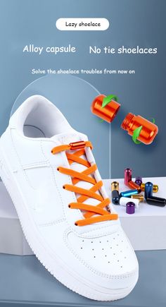 Colored No Tie Shoelaces, Flat Shoelaces For Kids and Adult, Lazy Shoestrings for Sneakers, Quick Laces, Metal Lock – Rare Shoelaces Cheap Lace-up Canvas Shoes With Nonskid Markings, Scratch-resistant Jordan Lace-up Shoes For Streetwear, Functional Lace-up Sneakers With Elastic Laces, Orange Lace-up Sneakers With Elastic Laces, Tie Shoelaces Kids Learning, Orange Elastic Lace-up Sneakers, Ways To Tie Shoelaces, No Tie Shoe Laces, No Tie Shoe