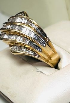 Channel Set, Stackable Rings, Yellow Gold, Ships, Yellow, Gold, Baguette