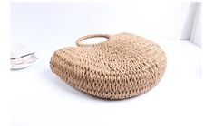 Look different this summer hanging around with our Women's Half Moon Woven Rattan Bag. Beautifully designed to make you feel pretty and awesome. The best accessory to wear for a casual style. The perfect gift to a friend or family.Convenient Cell Phone Pocket.Closure Type: String.Size: 42 x 24 cm / 16.54 x 9.45 inch.Package Includes: 1 x Women's Half Moon Woven Rattan Bag. Casual Bags With Large Capacity And Round Handle, Casual Bag With Large Capacity And Round Handle, Casual Woven Bags With Round Handle, Casual Woven Bag With Round Handle, Casual Beige Shoulder Bag With Round Handle, Casual Beige Straw Bag With Round Handle, Casual Handmade Bag With Round Handle, Casual Beige Bags With Round Handle, Large Capacity Shoulder Bag With Round Handle For Summer