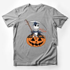 Halloween Pumpkin T-Shirt, Jack Skellington Inspired Graphic Tee, Unisex Cotton Shirt, Fall Season Casual Wear, Spooky Outfit Male T-Shirt Custom graphic T-Shirt.Customize your color Outfit Male, Mountain Graphic Tee, Outfit Female, Moon Graphic Tee, Vintage Hollywood Glamour, Fox Shirt, Animal Graphic Tee, Shark T Shirt, Cat Tee