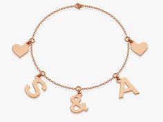 A Letter Charm Bracelet in 14k Gold is a personalized and stylish accessory that holds sentimental value. This bracelet features individual charms crafted from high-quality 14k gold, showcasing a radiant and timeless elegance. The charms are intricately designed in the form of letters, allowing for personalized combinations that can spell out names, initials, or meaningful words. FEATURES • Made to Order • Gold Kt: 14k Solid Gold, 18k Solid Gold • Gold Color: Rose Gold, Yellow Gold, White Gold • Personalized Sterling Silver Rose Gold Bracelet, Personalized Rose Gold Sterling Silver Bracelets, Elegant Nameplate Charm Bracelet For Personalized Gift, Customizable Nameplate Charm Bracelet, Personalized Rose Gold Sterling Silver Charm Bracelet, Elegant Name Charm Bracelet For Anniversary, 14k Gold Name Bracelet With Initials, Personalized 14k Gold Name Bracelet With Initials, Elegant Sterling Silver Charm Bracelet For Personalized Gift