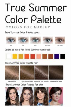 true summer color palette wardrobe Color Palette Wardrobe, True Summer Color Palette, Palette Hair Color, Cold Skin Tone, Palette Wardrobe, Summer Color Palettes