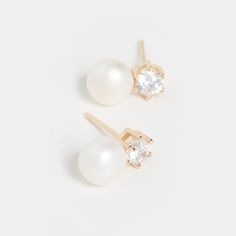 Baby Bliss Earring | SHASHI Pearl Studs Refined 14k Gold Round Earrings, Classic Yellow Gold Bridal Earrings, Refined Gold Jewelry With Matching Earrings, Classic Yellow Gold Drop Pearl Earrings, Timeless Pearl Earrings As Gift, Classic 14k Yellow Gold Pearl Earrings, Timeless 14k Gold Pearl Earrings For Gift, 14k Gold Drop Pearl Earrings, Classic 14k Gold Matching Pearl Earrings