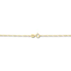 Fashioned in versatile 14K yellow gold, this 16-inch solid figaro link chain necklace is perfect for a bold layered look. The chain is approximately 1.3mm wide and secures in place with a spring ring clasp. Everyday Figaro Chain Necklace In Yellow Gold, Everyday Yellow Gold Chain Necklace With Figaro Chain, Gift Rope Chain Necklace With Figaro Link, 14k Gold Figaro Rope Chain Necklace As Gift, 14k Gold Oval Link Figaro Chain Necklace, 14k Gold Oval Figaro Chain Necklace, Yellow Gold Figaro Chain Necklace With Oval Links, Gold Classic Figaro Rope Chain Necklace, Classic Gold Rope Chain Necklace With Figaro Detail