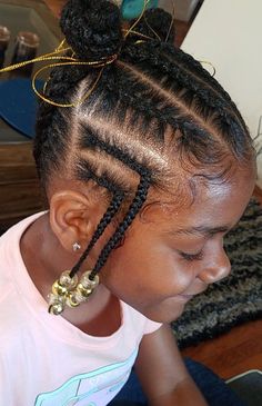 Easy Toddler Braids African American, Little Toddler Girl Hairstyles African Americans, Kiddie Hairstyles African Americans, Kids Updo Hairstyles Black, Bead Hairstyles For Kids, Toddler Hairstyles Girl African American Braids, African American Girls Hairstyles Kids, Little Kid Hairstyles Black, Kids Beads Hairstyle