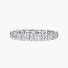 Our elegant, minimalist Night Moon diamond bracelet in white gold is a classic yet contemporary design within the Tribal collection that alternates perfectly matched round diamonds in vertical rows with sleek pavé diamond bars to create a striking, superbly scintillating statement upon the wrist. The art of storytelling is brought to spectacular life in the Tribal collection, a modern reimagining of universally understood symbols found in nature, interpreted in diamond pendants, earrings, neckla Diamond Shaped Engagement Ring, Graff Diamonds, Rare Diamond, Bracelets Diamond, Diamond Bangles, Night Moon, High Jewellery, Fine Diamond Jewelry, Wrist Wear