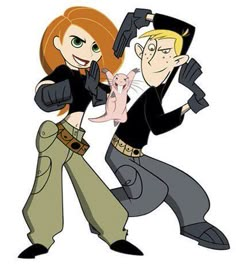 Gf Halloween Costumes, Kim X Ron, I Costumes, Kim Possible And Ron Stoppable, Are We Friends, Kim Possible Costume, Dynamic Duo Costumes, Kim Possible Characters, Kim Possible And Ron