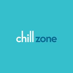 the chill zone logo on a blue background