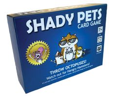 the shady pets card game is in its box