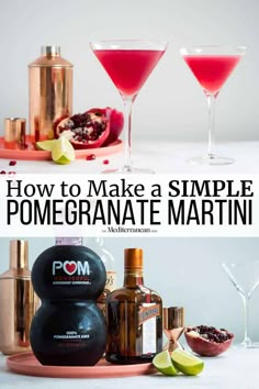 how to make a simple pomegranate martini