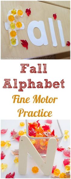 fall alphabet fine motor practice for toddlers