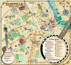 the nashville music city map is shown