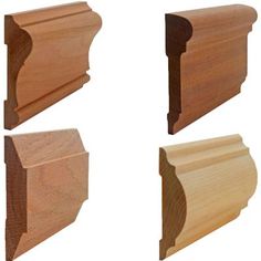 four different types of wood corbets