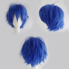 Category:Synthetic Wig; Gender:Women's,Men's; Wig Type:Party Wig,Natural Wigs,Cosplay Wig; Occasion:Daily Wear; Age Group:Adults; Wig Fiber:Synthetic Fiber; Wig Length Range:12; Color Shade:White,Blue,Black,Purple,Brown,Green; Hair Material:Synthetic Hair; Cap Construction:Machine Made; Texture:Straight; Length:Short; Features:New Arrival,Cosplay,Anime,Cool; Net Weight:0.3,0.3; Heat Resistant:Yes; Listing Date:07/24/2020; Hairstyle:Asymmetrical,With Bangs; Can Be Permed:No Fancy Dress Wigs, Wig Party, Blue Wig, Cosplay Hair, Halloween Wigs, Wig Short, Natural Wigs, Short Hair Wigs, Fluffy Hair