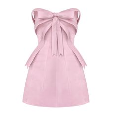 Pink Bow Mini Dress Fitted Mini Dress With Bow For Daywear, Silk A-line Dress With Bow, Pink Daywear Dresses With Bow, Pink Silk A-line Mini Dress, Fitted Silk Dress With Bow, Silk A-line Mini Dress For Daywear, Woman Wardrobe, Pink Bow Dress, Lirika Matoshi