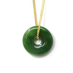 * Sense Of Design---Meaning: The simple shape of a circle represents things such as happiness, wholeness, and prosperity. Or as Sotheby's auction house called a jade bangle. "Circle of Heaven". This necklace is made with very high-quality genuine He Tian nephrite jade. Which produces some of the finest in the world. Refined, exquisite. Very very slightly included. Gifting one of these is like wishing the best luck upon your family or loved ones. It's a perfect gift.* Valuable and Safe-to-wear: G Jade Amulet Necklace With Round Pendant, Spiritual Round Jade Necklaces, Round Jade Necklace For Spiritual Style, Round Jade Spiritual Necklaces, Spiritual Round Jade Necklace, Spiritual Jade Round Pendant Necklace, Minimalist Jade Round Pendant Jewelry, Minimalist Jade Round Pendant Necklace, Traditional Round Necklace With Polished Finish