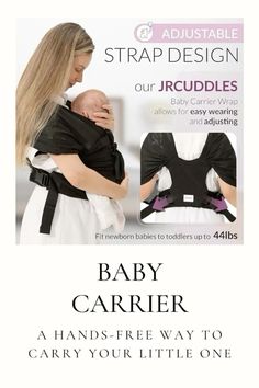 the baby carrier is shown with instructions for how to use it and how to carry your little