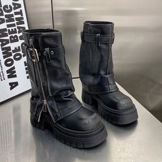 ًًً on X: "Fold Over Chunky Platforms by Asyllum https://t.co/l9BmashP2t" / X Funky Shoes, Chunky Shoes, Chunky Boots