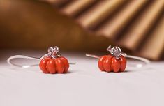 Be ready for fall fun with these adorable pumpkin earrings. Pair these cuties with black jeans and a chambray shirt for a casual look perfect for hayrides and fun in the pumpkin patch. Size: 11x10mm charm, earring is 1” long Metals: zinc alloy charm, either silver plated or sterling silver earwires Casual Halloween Jewelry Gift, Trendy Fall Jewelry Gift, Trendy Jewelry As Fall Season Gift, Trendy Halloween Earrings As A Gift, Trendy Halloween Earrings For Gift, Orange Earrings For Fall Season Gift, Fall Orange Earrings As Gift, Fall Season Gift Dangle Earrings, Cute Orange Nickel-free Earrings